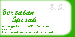 bertalan spisak business card